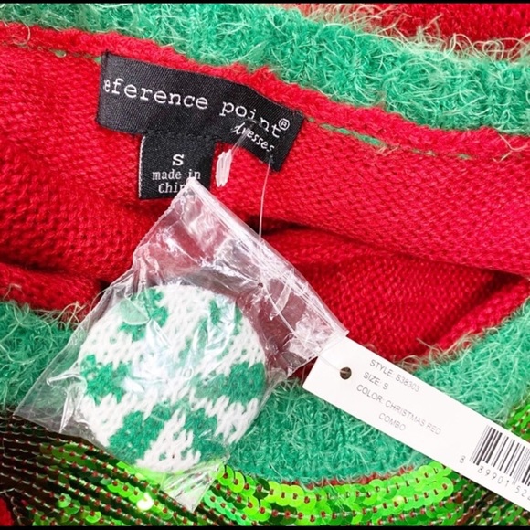 Christmas holiday embellished knit sweater dress - Picture 5 of 10